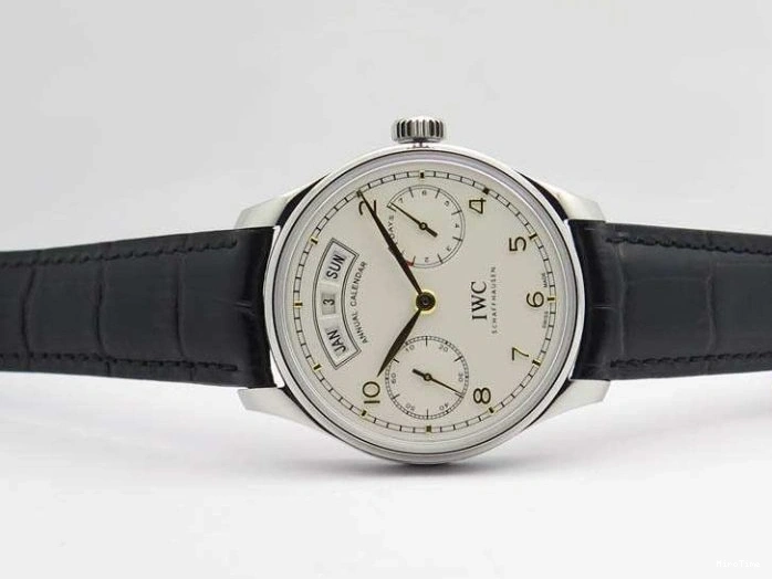 MIROTIME 1217 Portuguese Real PR Real Annual Calendar IW5035 YLF 1:1 Best Edition White Dial On Leather Strap A Refined 7243
